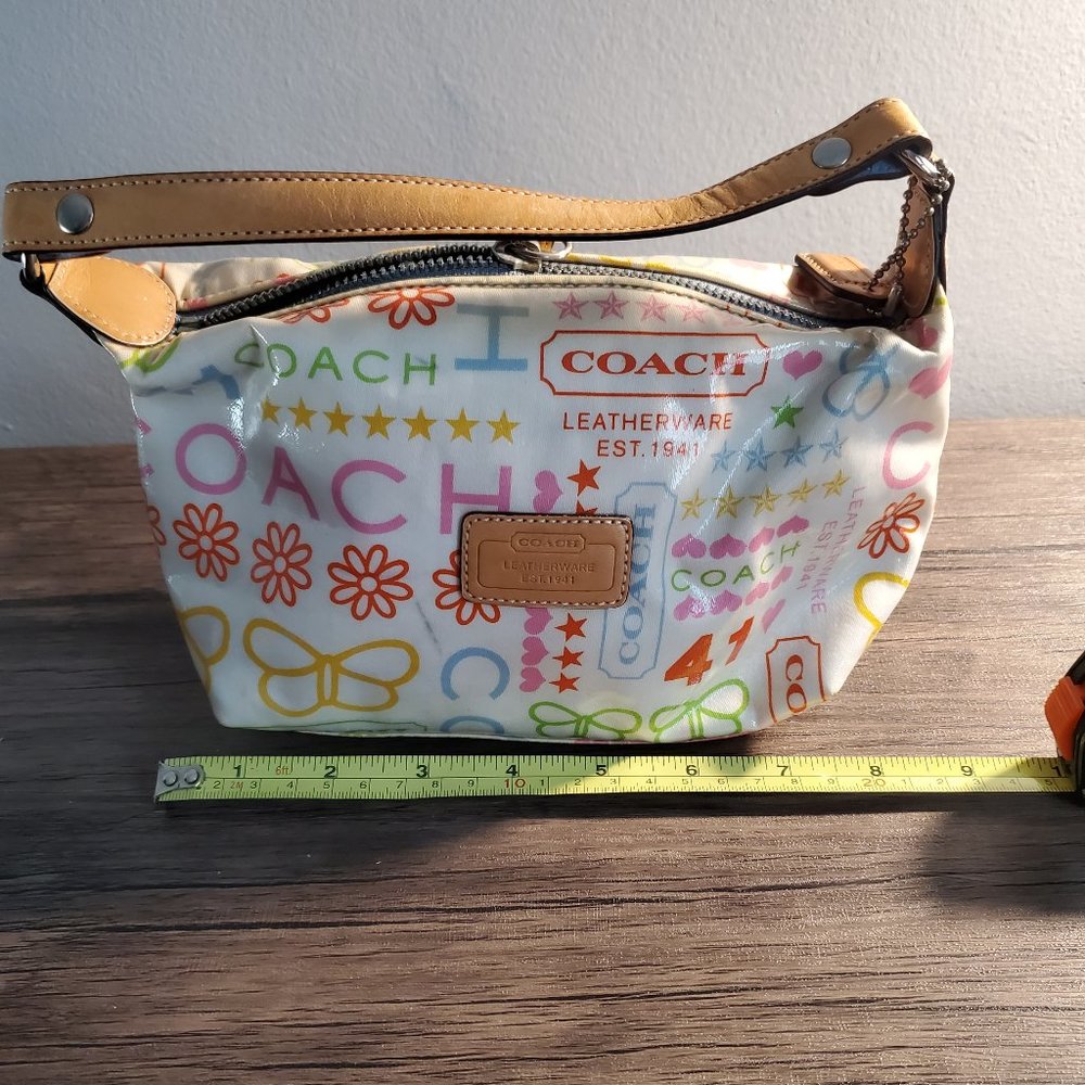 Coach Classic Logo Off White & Multi-colored Mini Bag RARE *see description* - Picture 6 of 16
